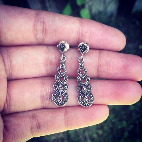 Beauty hearts sterling silver earrings
