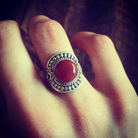 Red Onyx 925 Sterling Silver Ring