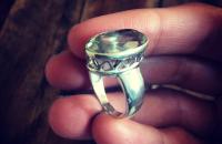Green Amethyst 925 Sterling Silver Ring