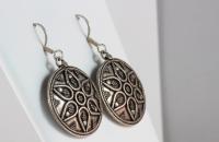 Roman guard sterling silver earrings with marcasite only