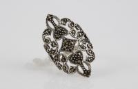 Marcasite  only roman guard sterling silver ring