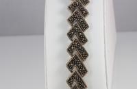 pyramids sterling silver bracelet with marcasite