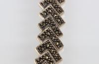 pyramids sterling silver bracelet with marcasite